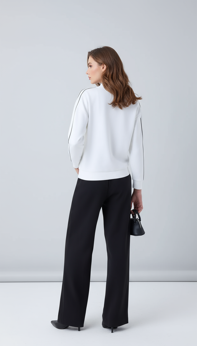 The Alpine White Cotton Blend Sweatshirt