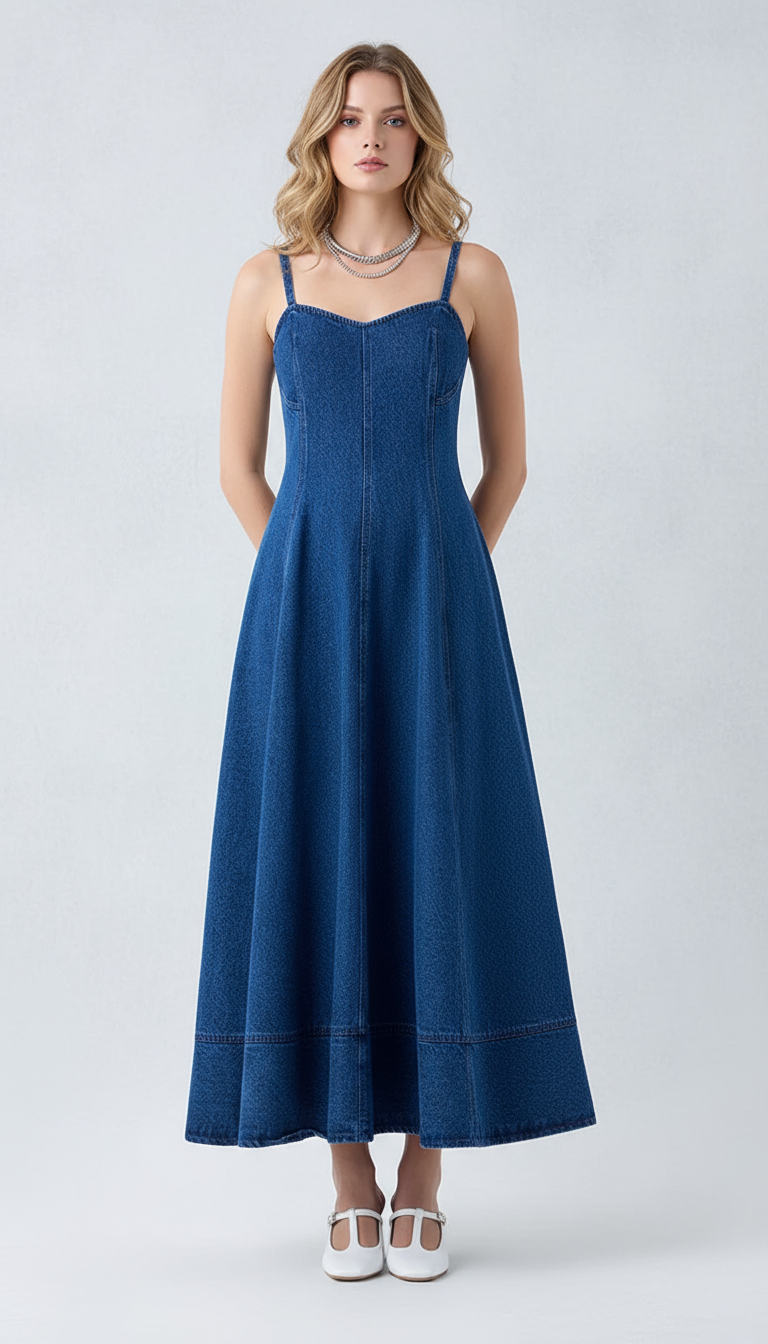 The Horizon Blue Denim Dress