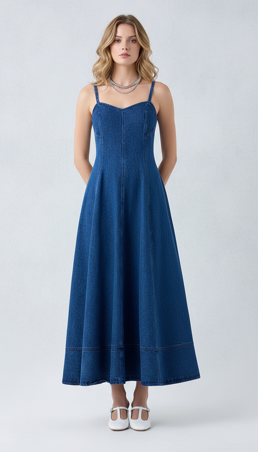 The Horizon Blue Denim Dress