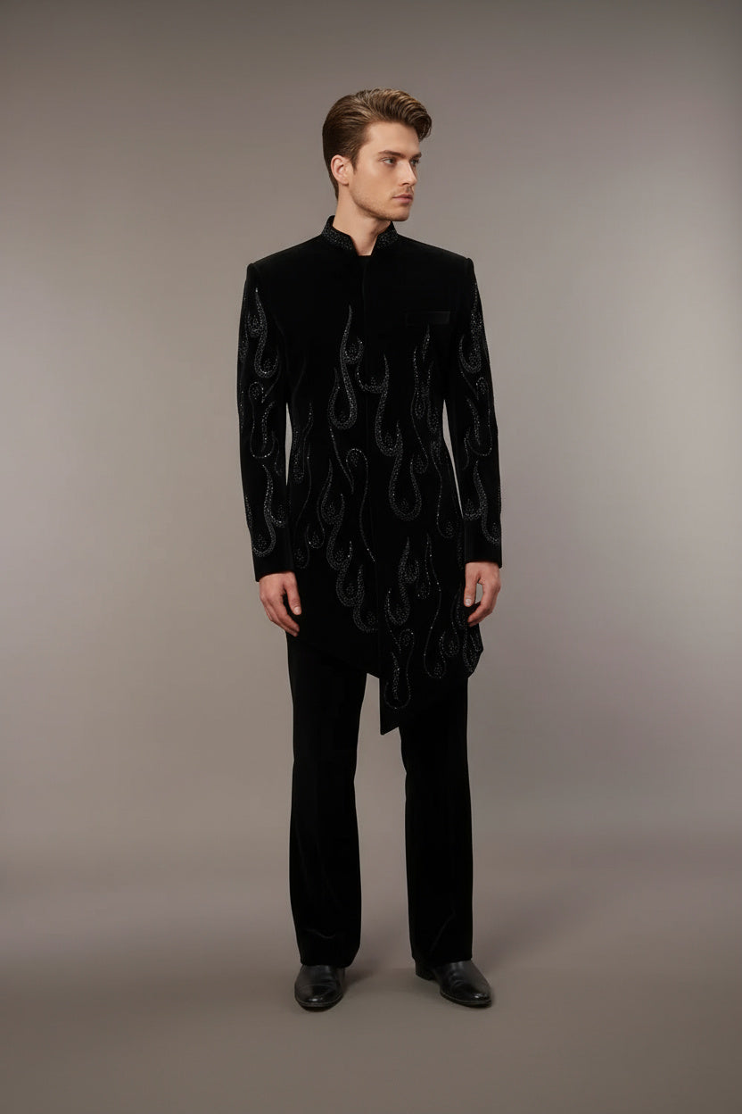 Velvet Fire Embroidered Cocktail Set