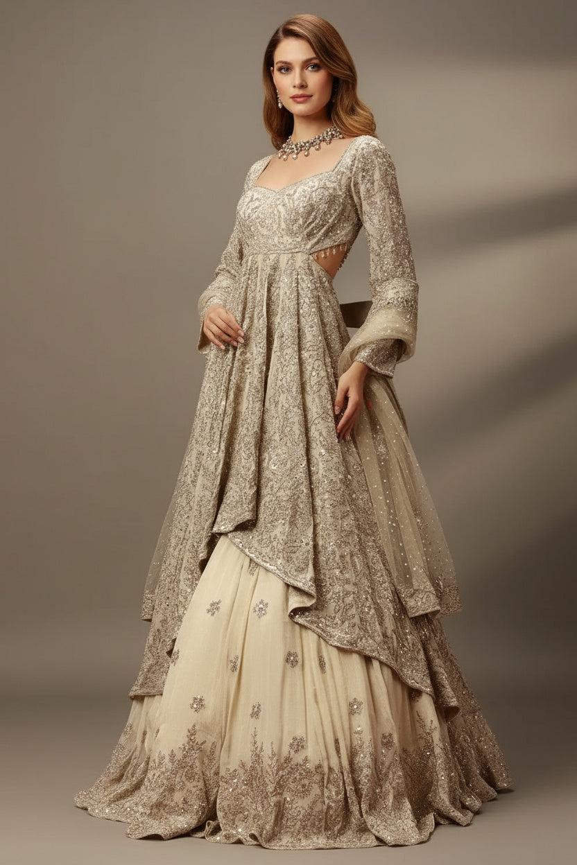 A Zari Masterpiece: The High-Low Lacha