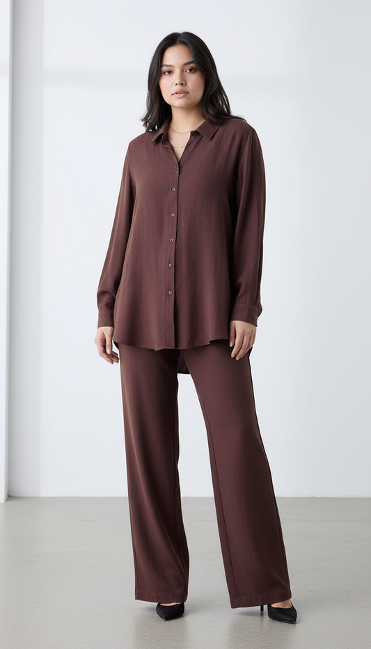 Chic Dark Brown Shirt