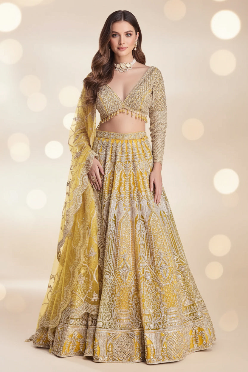 Golden Radiance Bridal Lehenga