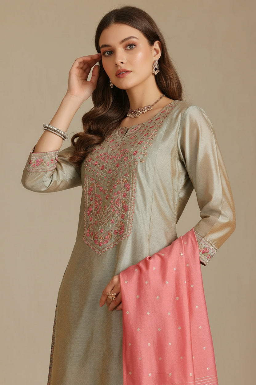 Ready-to-Wear Zari Chanderi Suit