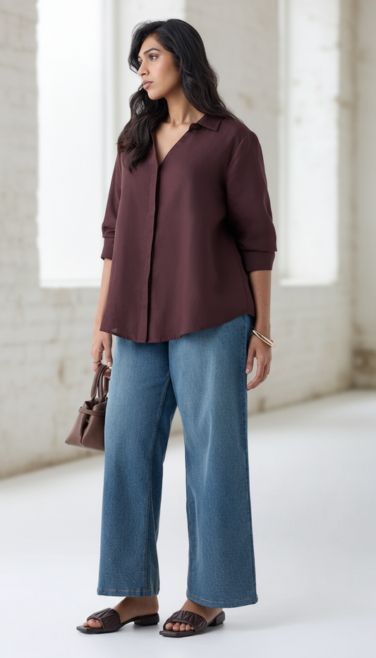 The Mocha Edit – Dark Brown Shirt