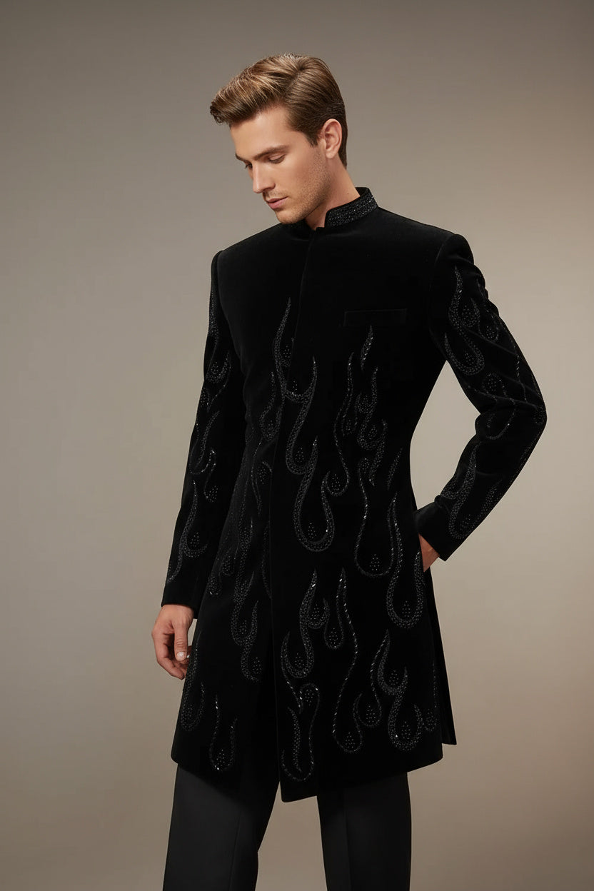 Velvet Fire Embroidered Cocktail Set