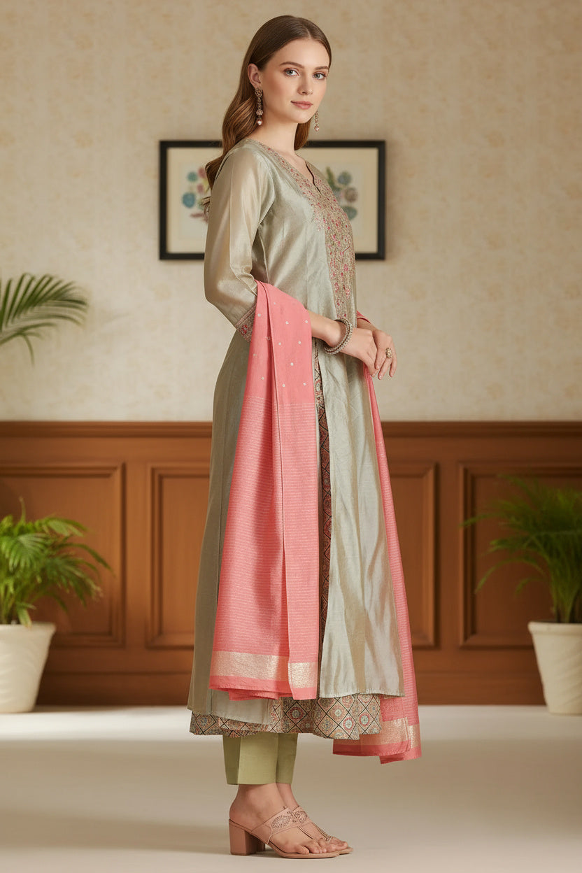 Ready-to-Wear Zari Chanderi Suit