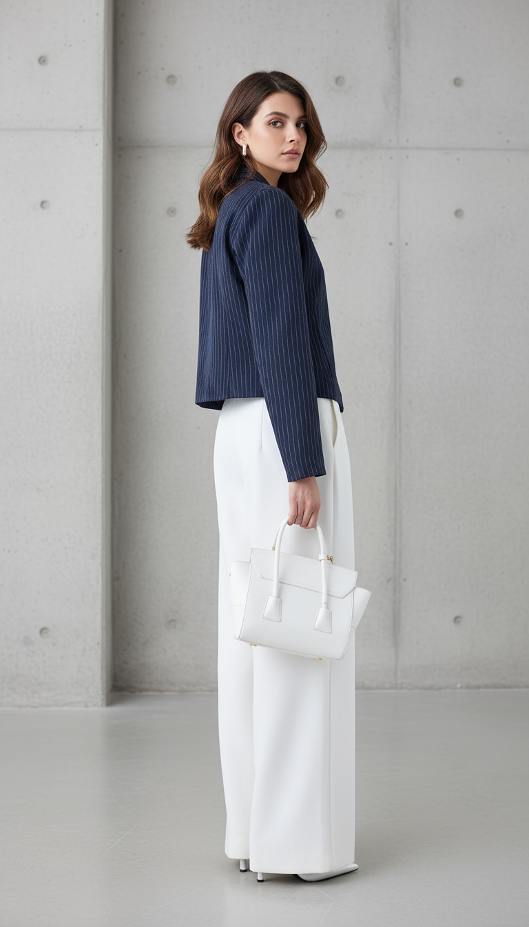 The Core Navy Pinstriped Shirt