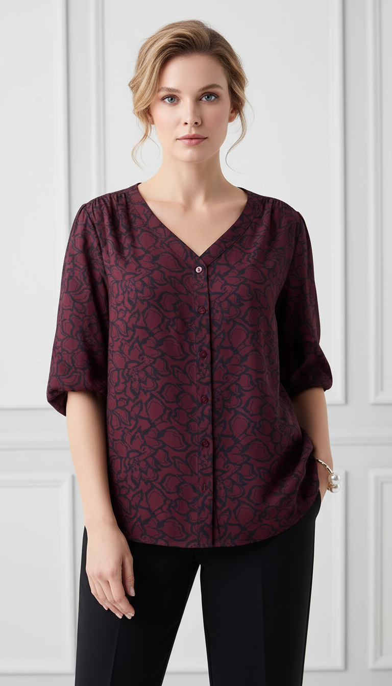 The Noir Wine Print Shirt