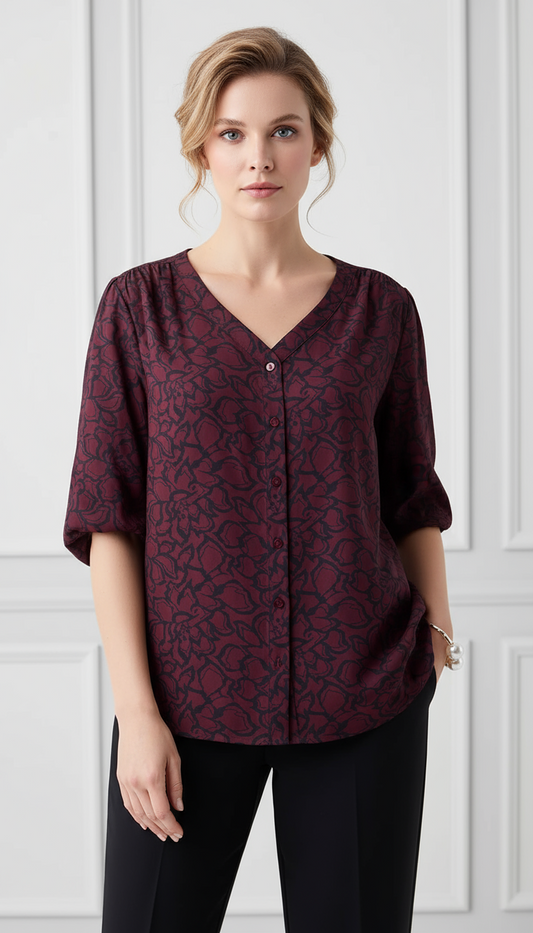 The Noir Wine Print Shirt