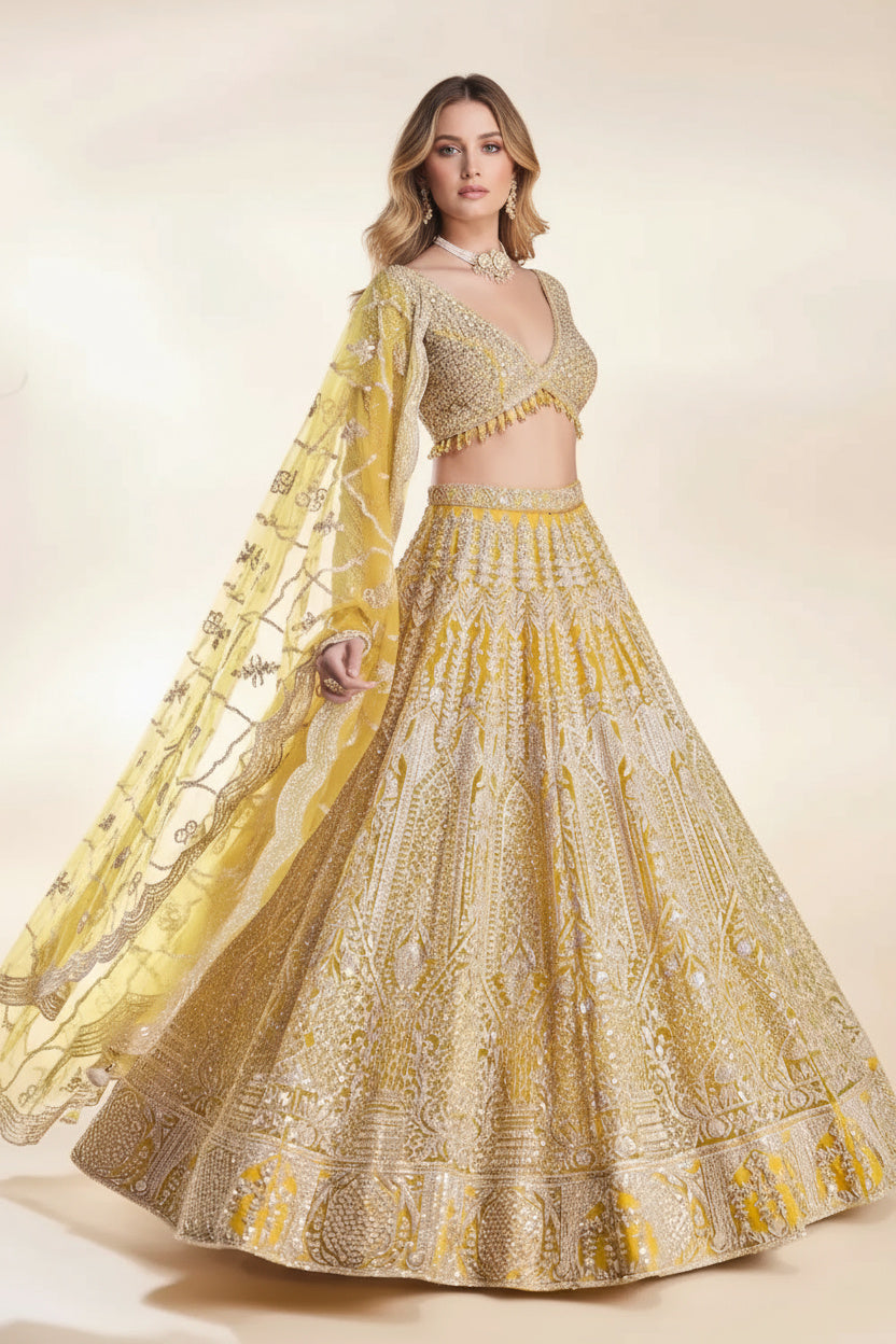 Golden Radiance Bridal Lehenga