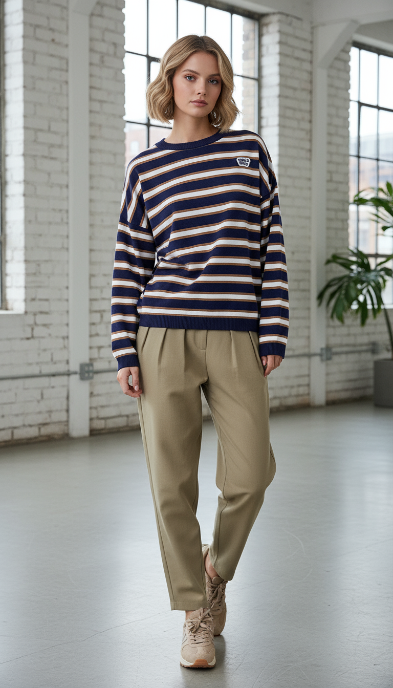 The Navy Stripe Edit Sweatshirt