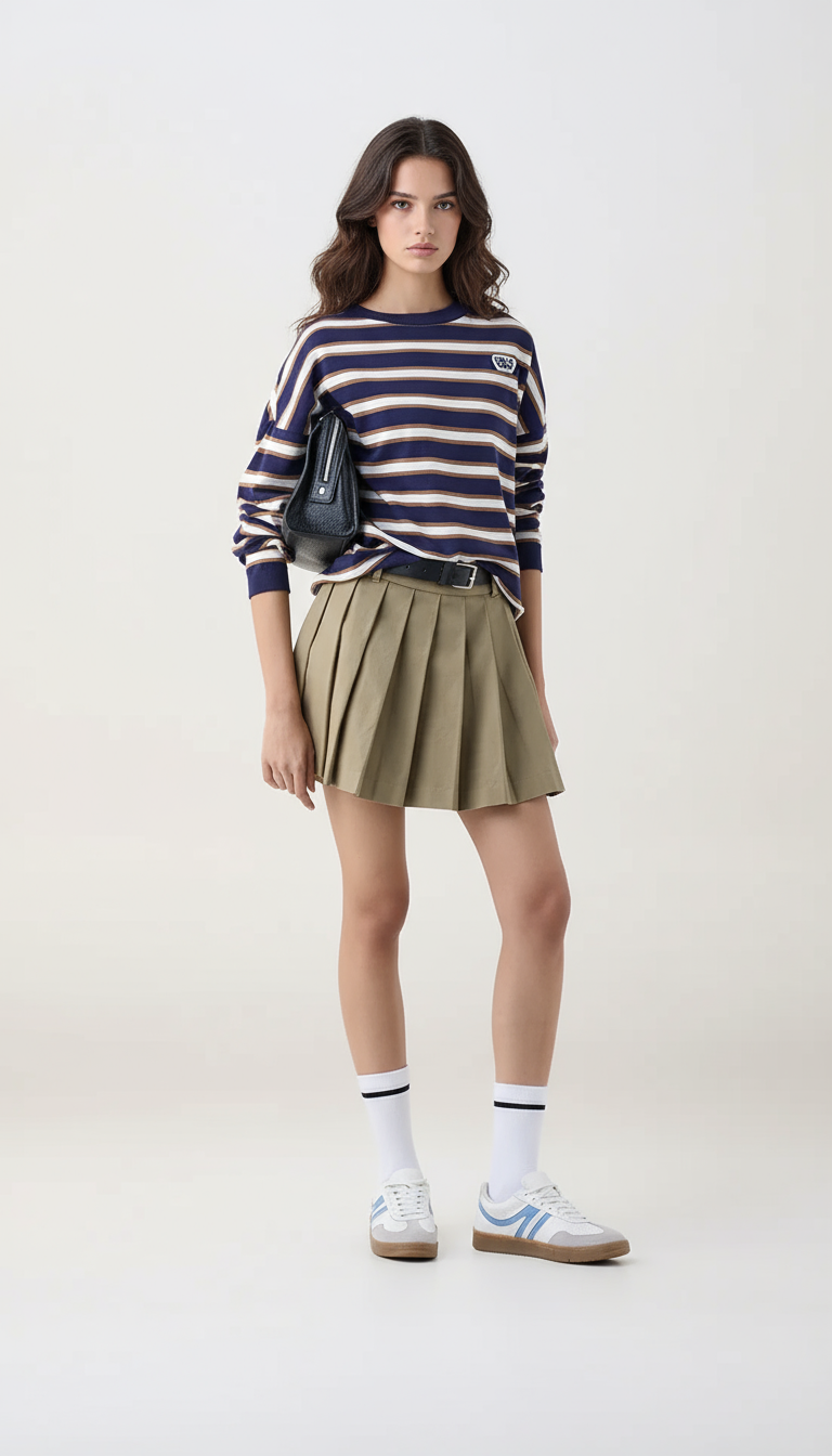 The Navy Stripe Edit Sweatshirt
