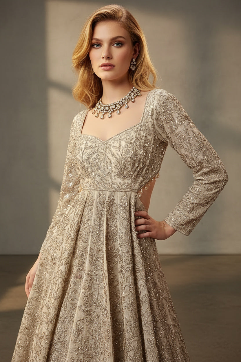 A Zari Masterpiece: The High-Low Lacha