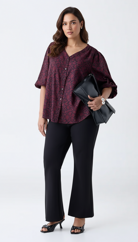 The Noir Wine Print Shirt