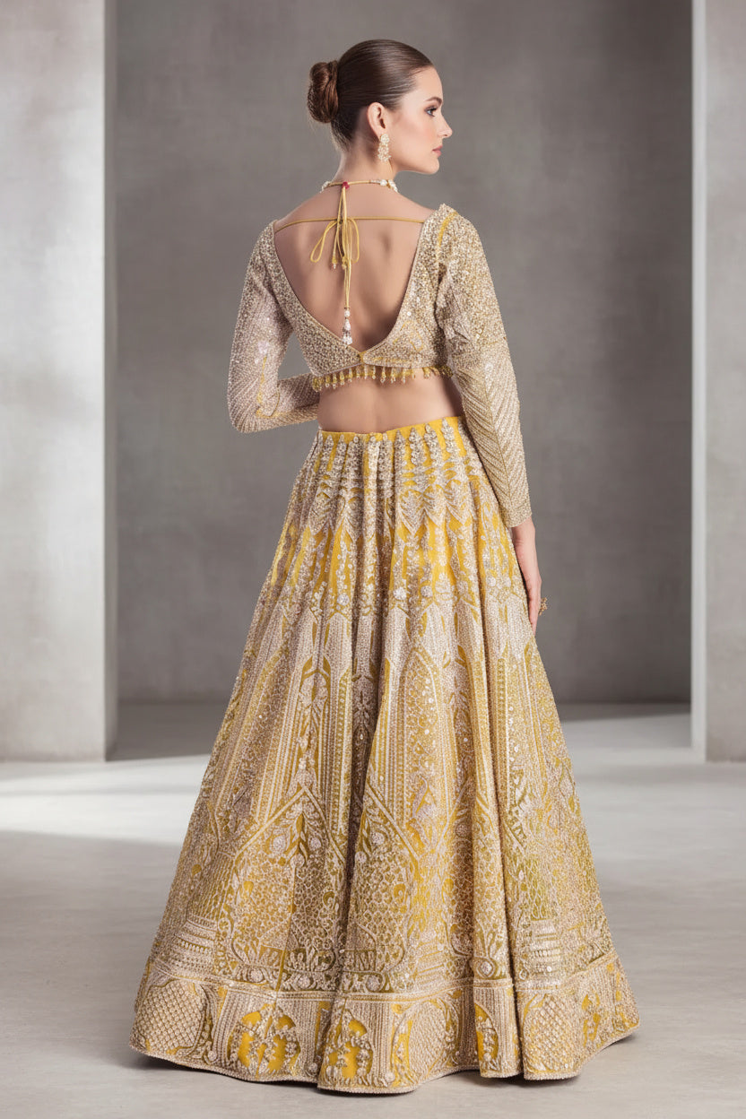 Golden Radiance Bridal Lehenga
