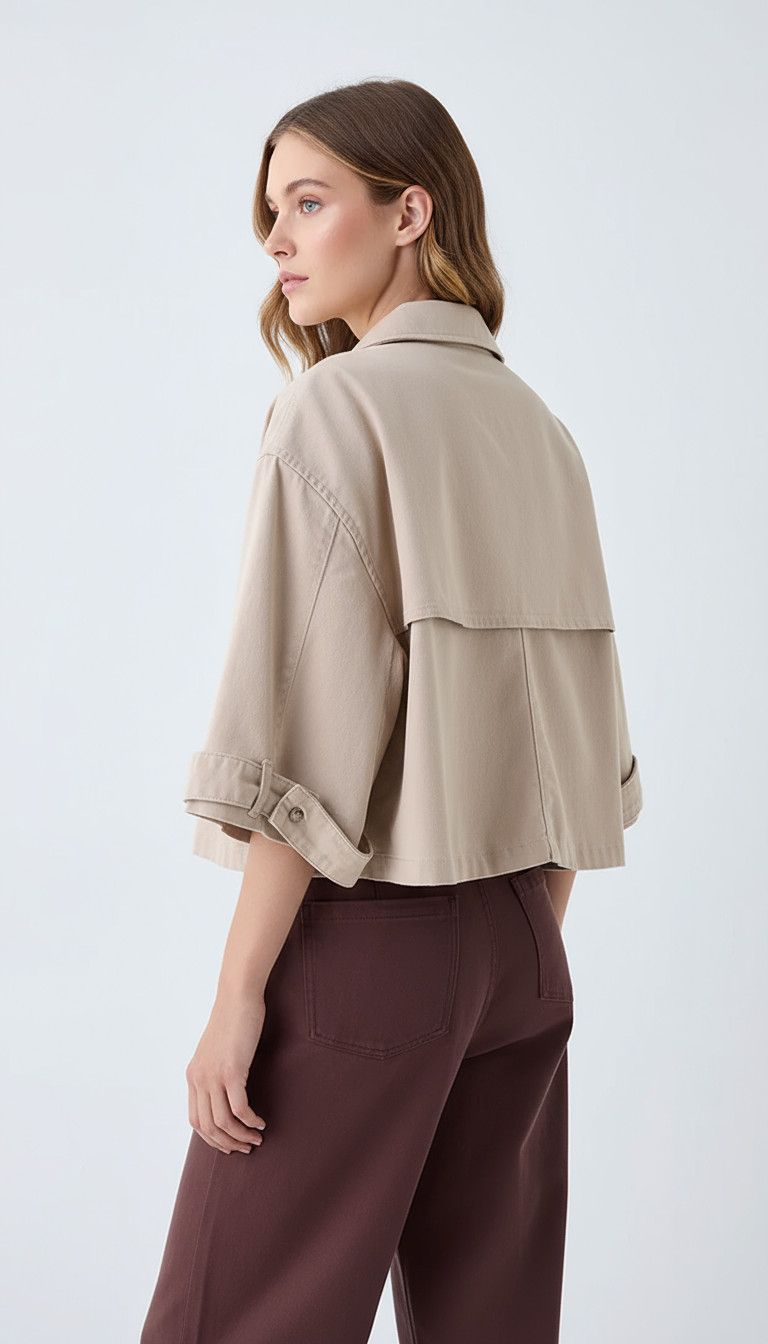 Lovely Beige Denim Jacket